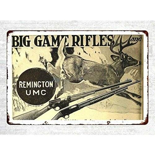 Deer Hunting Vintage Style Metal Sign Iron Painting for Indoor & Outdoor Home Bar Coffee Kitchen Wall Decor 8 X 12 Inch