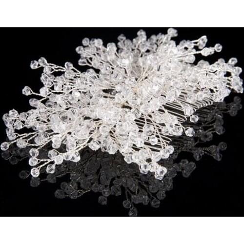 Wholesale Bridal Hair Comb Clear Crystal Combs Wedding Accessories