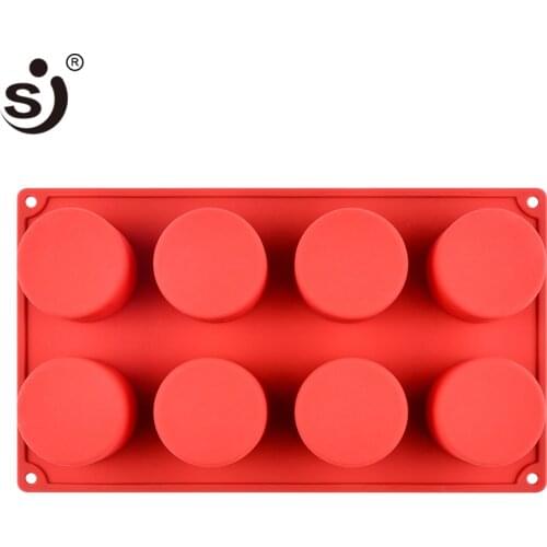 SJ 3d Shapes Mousse Cake Mold Decorating Silicone Mold Baking Tools For Cakes 8 Cavity Cake Decorating Tools