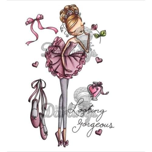 10*6 Girl rubber stamp Transparent Clear Stamps Silicone Seals for DIY scrapbooking photo album Card Making