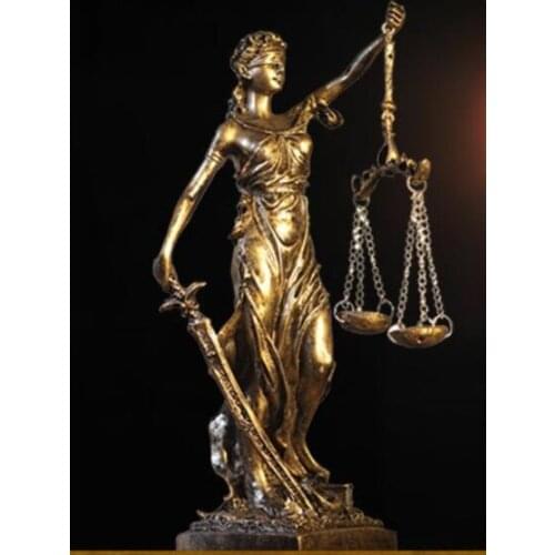 Ancient Greece Justice fair goddess of justice Home decoration Desk lawyers furniture girl Beauty figure Sculpture statue