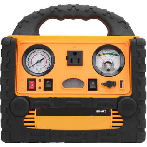 Bornes bateria auto connectors terminals Car Jump Starter with 200W Inverter 260PSI Air Compressor for Automobile Motorbike