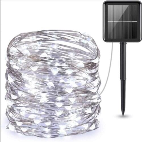 Solar String Fairy Lights 12m 100LED / 7M 50 LED Waterproof Outdoor Garland Solar Power Lamp Christmas For Garden Decoration