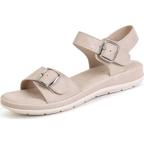 Open-toed Female Sandals Wedge Buckle Women Sandals Outdoor Beach Shoes Women Summer Shoes 2021 New босоножки женские zy928