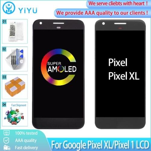 AMOLED For Google Pixel XL LCD Display Touch Screen No dead Pixels Digitizer Assembly Replacement Parts For Google Pixel 1 LCD