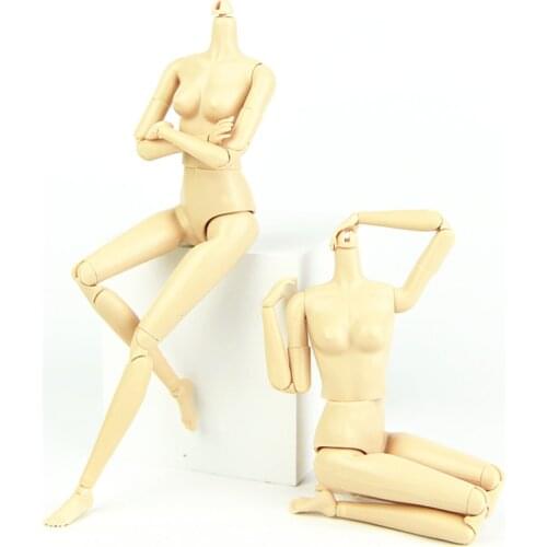 1/6 BJD Girl Doll Body Women Moveable 22 Joint Body Nude Female Fashion Doll