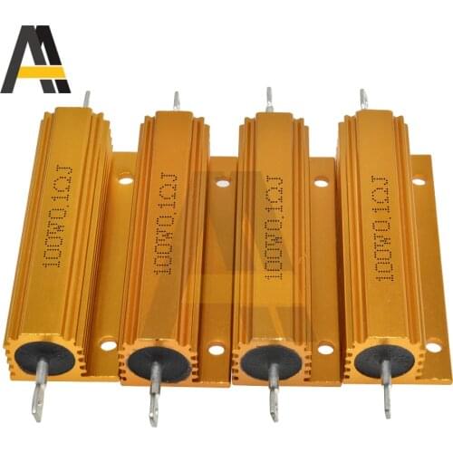 100W Aluminum Power Metal Shell Case Wirewound Resistor 0.1R ~ 15R 0.1~1K 0.1 0.5 1 1.5 5 10 12 15K ohm resistance RX24 Igmopnrq