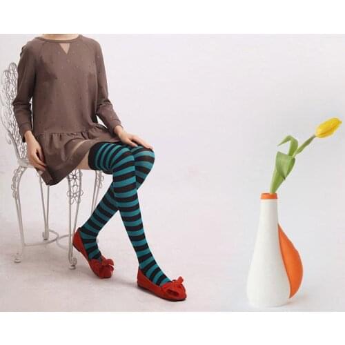 120pairs/lot 2015 new Fashion women stripe cotton boot cuffs sock leg warmer knee knee high sock