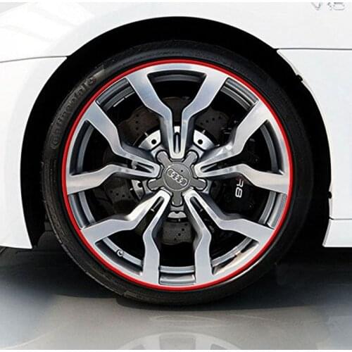 16Pcs Strips Rim Stripe Stickers For 16/17/18 Inch Car Wheel Sticker Waterproof Sunscreen Auto Vehicle Reflective Strips