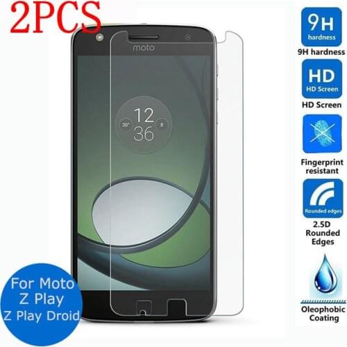 2PCS Tempered Glass For Motorola Moto Z Play Screen Protector protective film For Moto Z Play Droid Glass