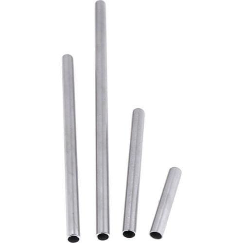 304 Stainless Steel Capillary Tube 8mm OD 7mm ID 50mm/80mm/100mm/200mm Length Silver For Hardware Acc