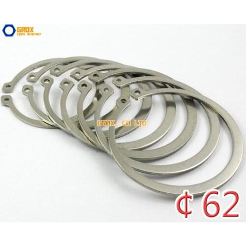 5 Pieces 62mm 304 Stainless Steel External Circlip Snap Retaining Ring
