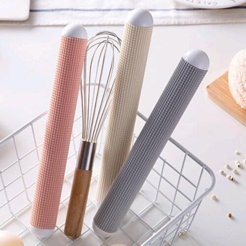 Non-Stick PP Material Cake Roller Dough Rollers Manual Floating Point Embossing Dumpling Wrapper Rolling Pin Pastry Boards Tool