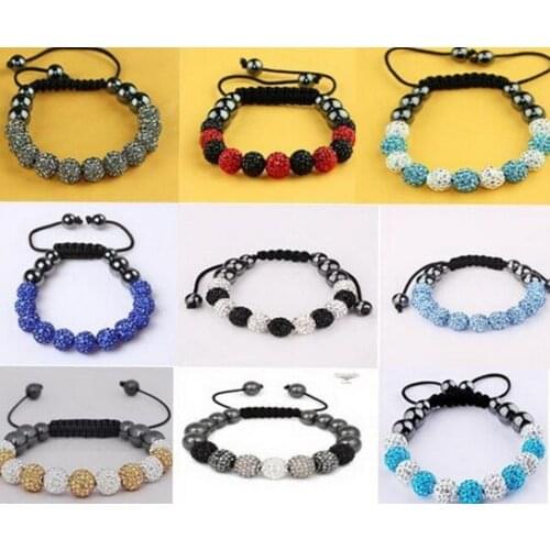 Dt4g3 Best micro pave CZ Disco Ball Beads Bracelet fasion wo Gift jewelry Discount crystal