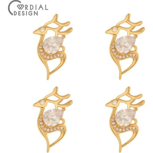 Cordial Design 30Pcs 13*24MM CZ Pendant/Jewelry Accessories/Hand Made/DIY Charms/Necklace Making/Jewelry Findings & Components