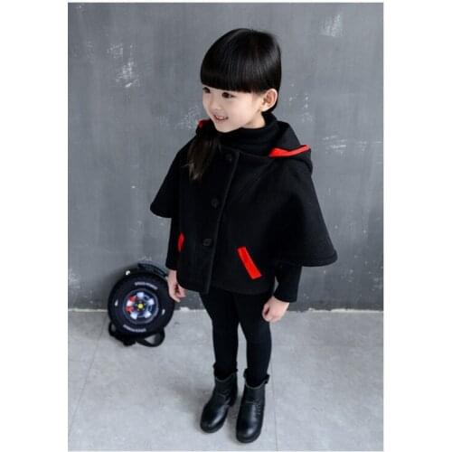 Childrens Wear 2017 Girls New Years Childrens Clothing Jacket Fox Length Sleeve Coat Thin Red Pink Black Color 2-7 Ages