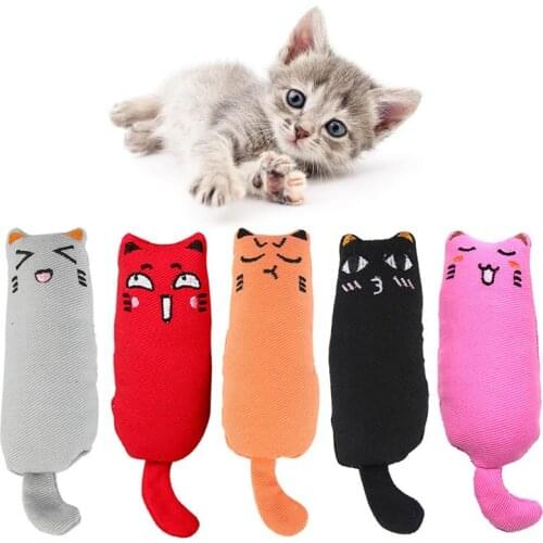 Dorakitten 5Pcs/Set Funny Pet Toys Cute Cartoon Bite Resistant Cat Chew Toy Pet Plush Toys Set Pet Supplies Cat Favors
