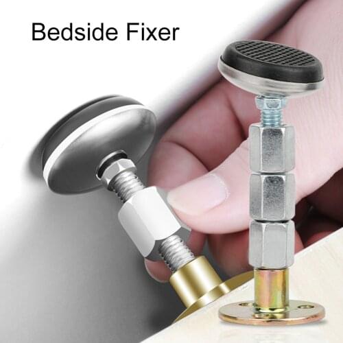 Bed Frame Anti-Shake Fixer Threaded Headboard Stoppers Furniture Fixed Bracket Self-adhesive Door Stopper Anti-shake Hardware