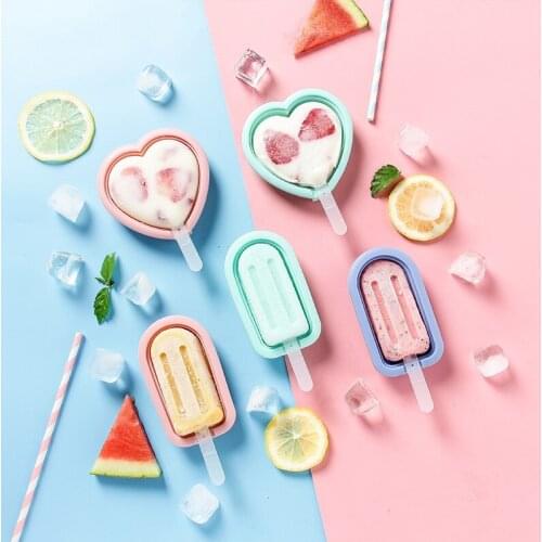 Ice-Cream Mould Home Refrigerator Homemade Childrens Cute Cartoon Net Red Modeling Popsicle Ice Cream Ice Sucker Box cake mold