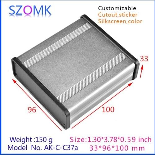 Good quality aluminum material amplifier powder coating junction box (50 pcs) 33*96*100mm aluminum instrument outlet enclosure