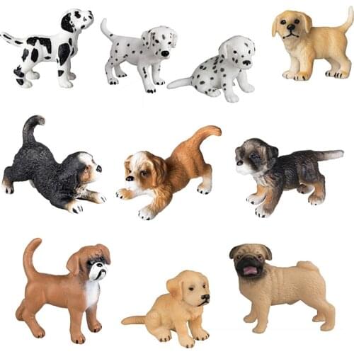 Simulation Retriever Great Dane Pug Dalmatian puppy dog animal model figures home decor figurine Decoration accessories Gift