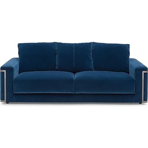 Italian postmodern light luxury sofa combination simple luxury villa large living room Italian leather matte cloth furniture