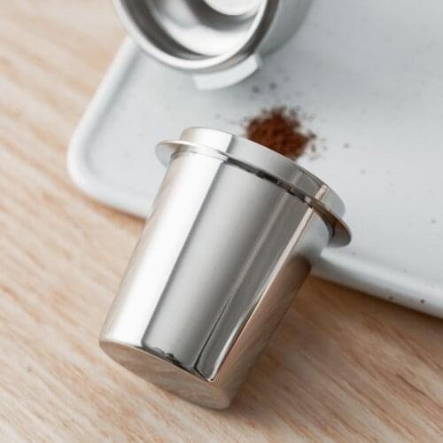 Stainless Steel Dosing Cup Coffee Powder Feeder Fits 58MM Coffee Machine Coffee Receiving Cup Coffeeware Cafetera