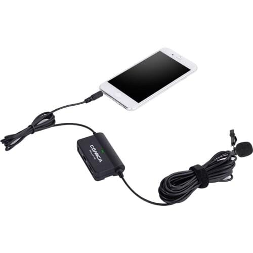 Comica CVM-SIG.LAV V05 Microphone Single Lavalier Microfone with stepless Gain universal for iphone smartphone Canon camera