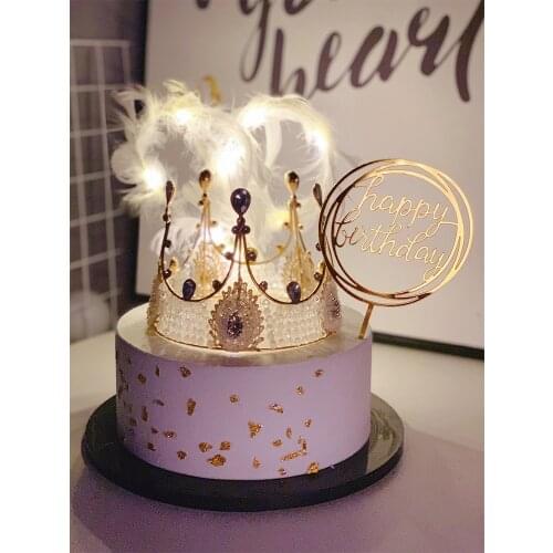 Sweet Angel Wings Cake Toppers Set Happy Birthday Cake Topper Kids Happy Birthday Cake Topper Wedding Cake Decoration Supplies