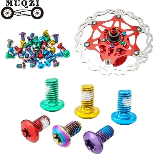 MUQZI 12PCS Bike Disc Brake Rotor Fixing Bolt T25 M5x9mm Brake Disc Screws MTB Road Rotor Screws & Wrench Cycling Parts