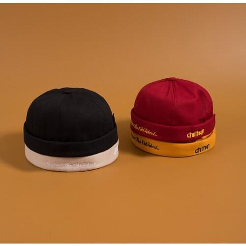New Letter Brimless Hat Men Cap Women Fitted Dome Beanie Skullcap Summer Hip Hop Cap Unisex Rogue Cap Watch Beanie Hot Wholesale