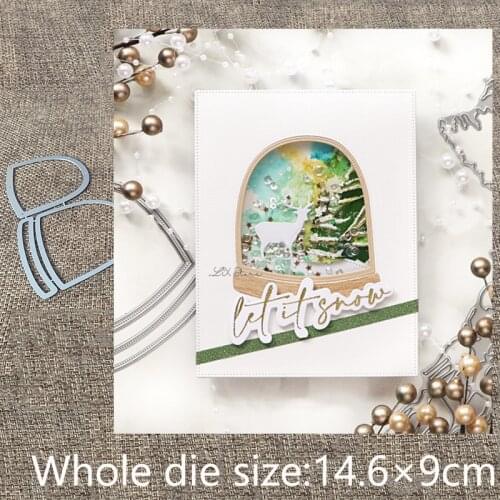 New Design Craft Metal stencil mold Cutting Dies Dome Snow Globe decoration scrapbook die cuts Album Paper Card Craft Embossing