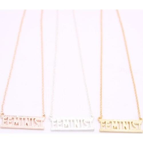 New element letter shape Pendant necklace Womens rights symbol Pendant necklace designed for women