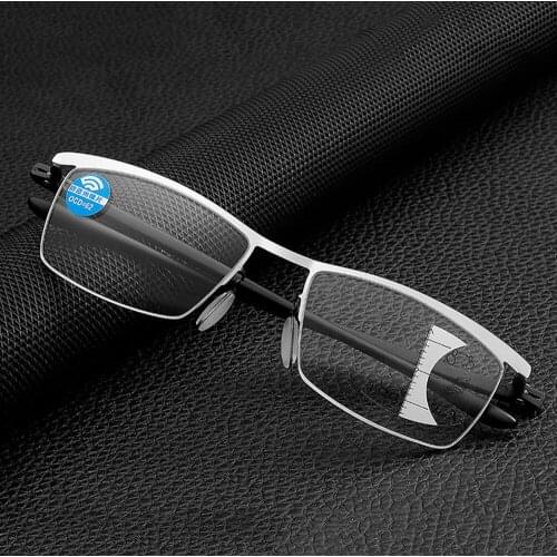 Progressive Multifocus Reading Glasses Women Men Tr90 High Quality Bendable Anti Blu +1 +1.5 +2 +2.5 +3 +3.5 +4