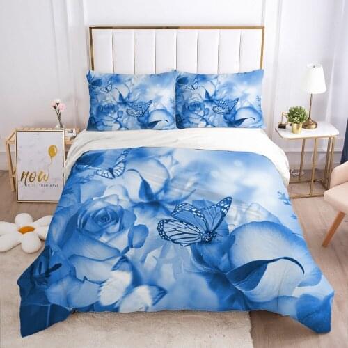 3D Flower Design Duvet Cover Set Bedding Sets Comforter Case and Pillowcase Full Twin Single Double Size Bedclothes