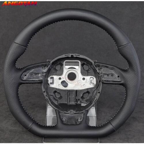 Full Leather Steering Wheel Fit For Audi Rs3 Rs4 Rs5 Rs6 Rs7 S3 S4 S5 2012-2016 Models