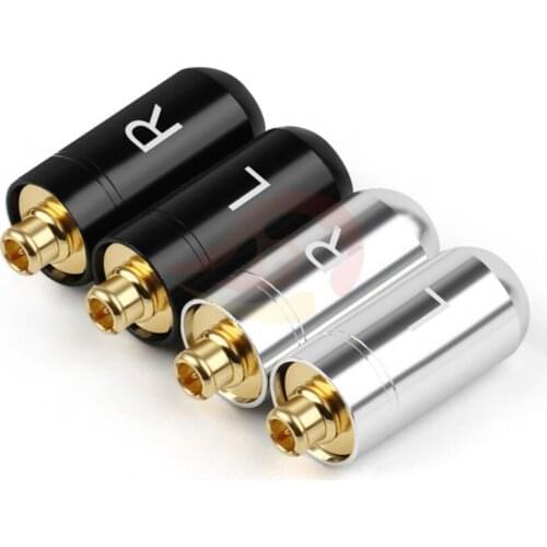 MMCX Connector Gold Plated Headphone Jack For W30 W40 W50 W60 W80 UM50 Hifi Headset Audio Adapter DIY Solder Earphone Pins Plug