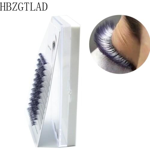 HBZGTLAD New C/D 8-15mm false lashes Gradient Water white+black+green eyelash individual colored lashes Faux eyelash extensions