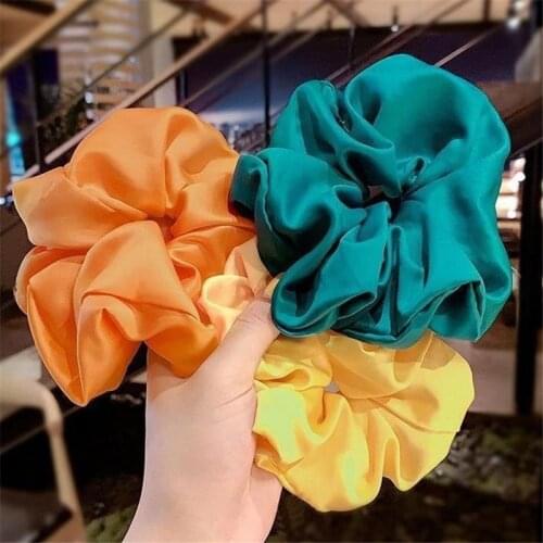 Korean Elegant Solid Color Elastic Rubber Band Fashion Colorful Ponytail Holder For Women Girls Sweet Hair Tie Bands Accessories