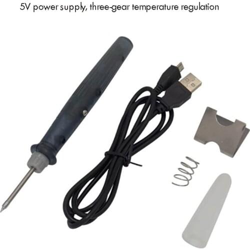 Pen Soldering Iron, 5V 8W USB Welding Tools Portable Small Iron Solder Electric Soldering Irons Tips with with Indicator Light
