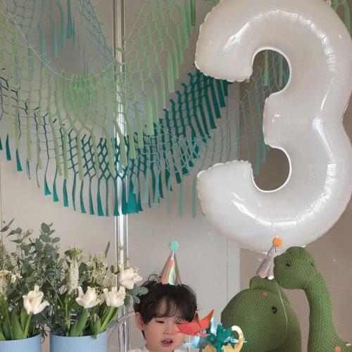 1pcs 32inch 40inch White 0-9 Number Foil Balloons Kids Birthday Party Decorations Digital Globos Baby Shower Decoration Supplies