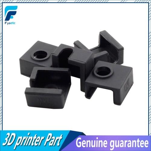 5pcs MK9 Silicone Socks Cover 20*20*10mm Heater Block Silicone Insulation Black For Replicator Anet Prusa i3 Tronxy MK7/MK8/MK9