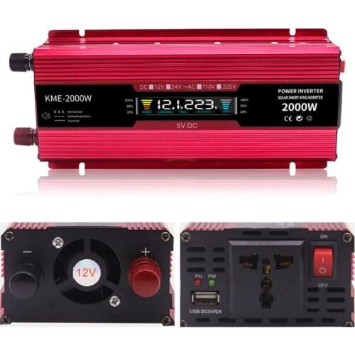 Pure sine wave 12v24v36v48v to 220V high power vehicle inverter 3000w2000w household battery