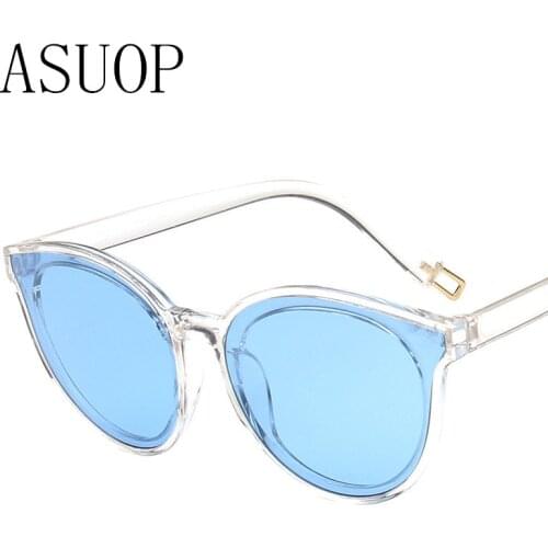 ASUOP new fashion mens sunglasses retro transparent ladies sunglasses classic brand design UV400 oval popular glasses