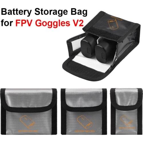 Fireproof Lipo Battery Storage Bag for DJI FPV Combo Goggles V2 Batteries Explosion-proof Safety Bags Protector FPV Accessories