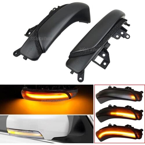 2X Dynamic Turn Signal Blinker LED Sequential Side Wing Mirror Indicator Light For Toyota WISH PRIUS REIZ CAMRY IQ EQ EV MAJESTA