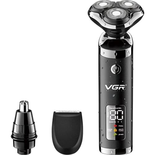 V electric Shaver 3 in 1 USB rechargeable electric shaver razor triple Blade floating shaving beard trimmer nose trimmer LCD
