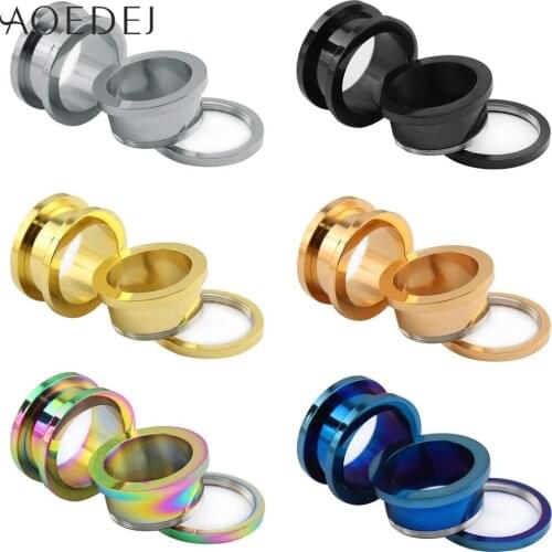 AOEDEJ 2-30mm Stainless Steel Ear Tunnels Plugs Gauges Piercing Jewelry Ear Stretchers Expander Plugs and Tunnels 00g 8mm 10mm