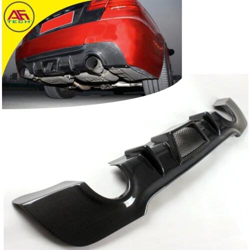 Carbon fiber E92 M-tech rear bumper lip cover chin car rear diffuser auto back boot lip cover for BMW 3 series E92 M-tech 08-12