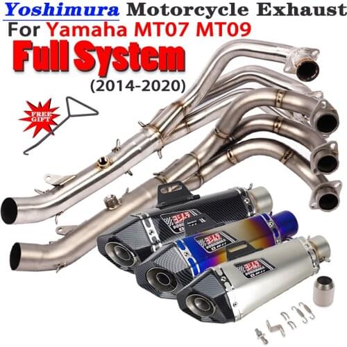 For Yamaha MT09 FZ09 2014-2020 Yoshimura Motorcycle Exhaust Full System Escape Moto Muffler with DB Killer Motocross exhaust